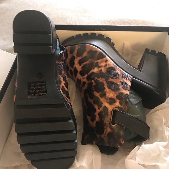 Leopard women's shoe platform heel - Picture 4 of 7